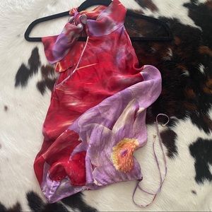 Roberto Cavalli 100% Silk Floral Tank